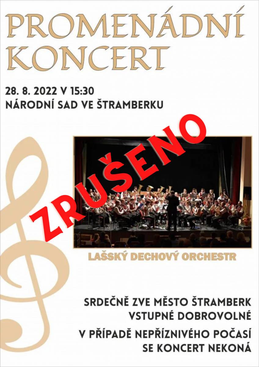 KONCERT: Lašský dechový orchestr ZRUŠENO 2022