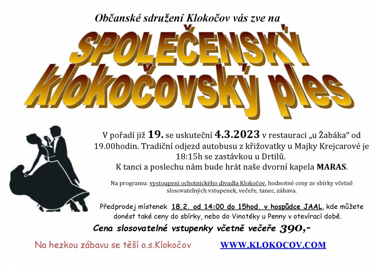 PLES: Klokočovský Ples2023