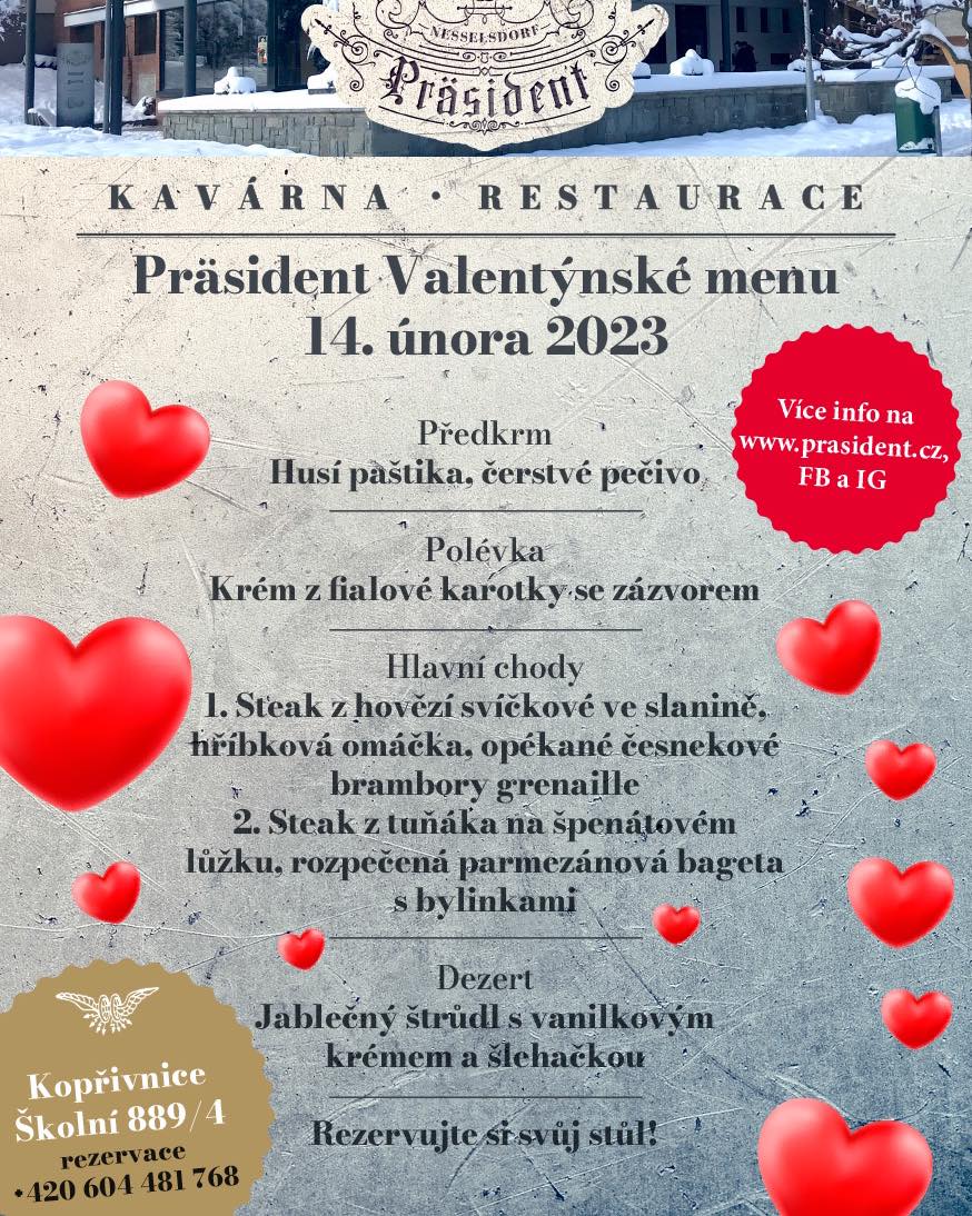 Valentýnské menu  Präsident