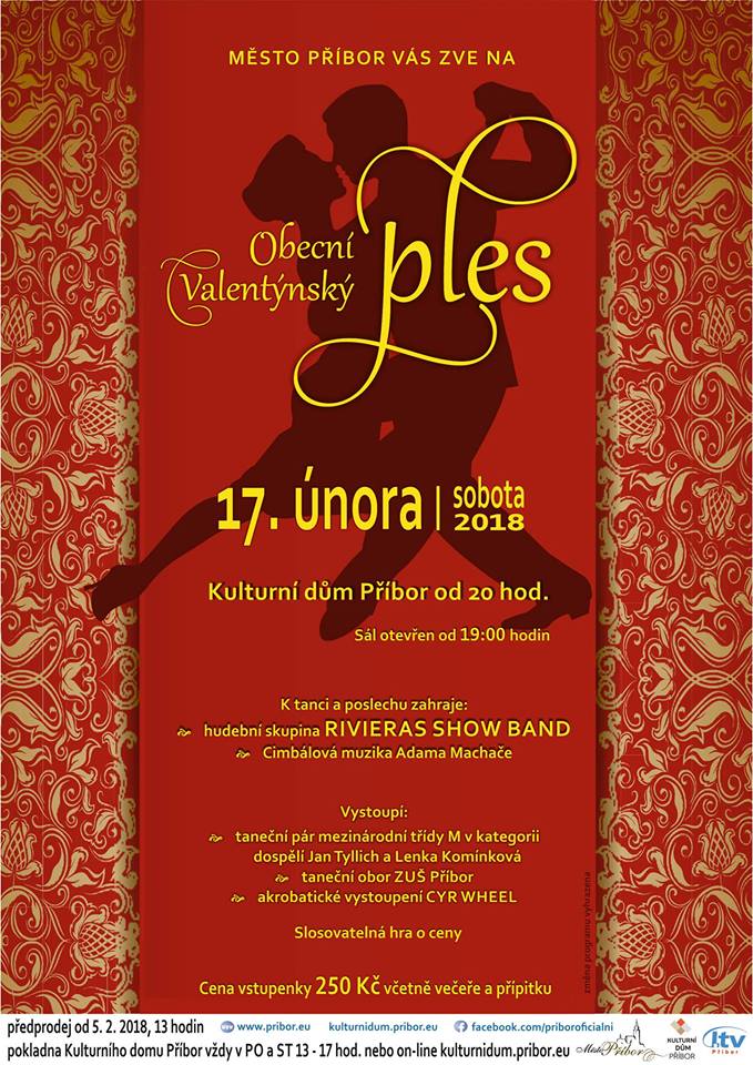 Obecní Valentýnský ples města Příbora