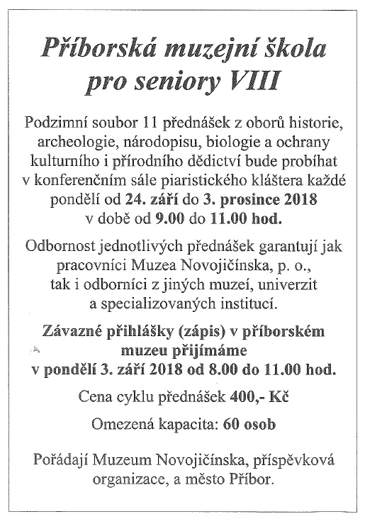 Příborská muzejní škola pro seniory VII.  