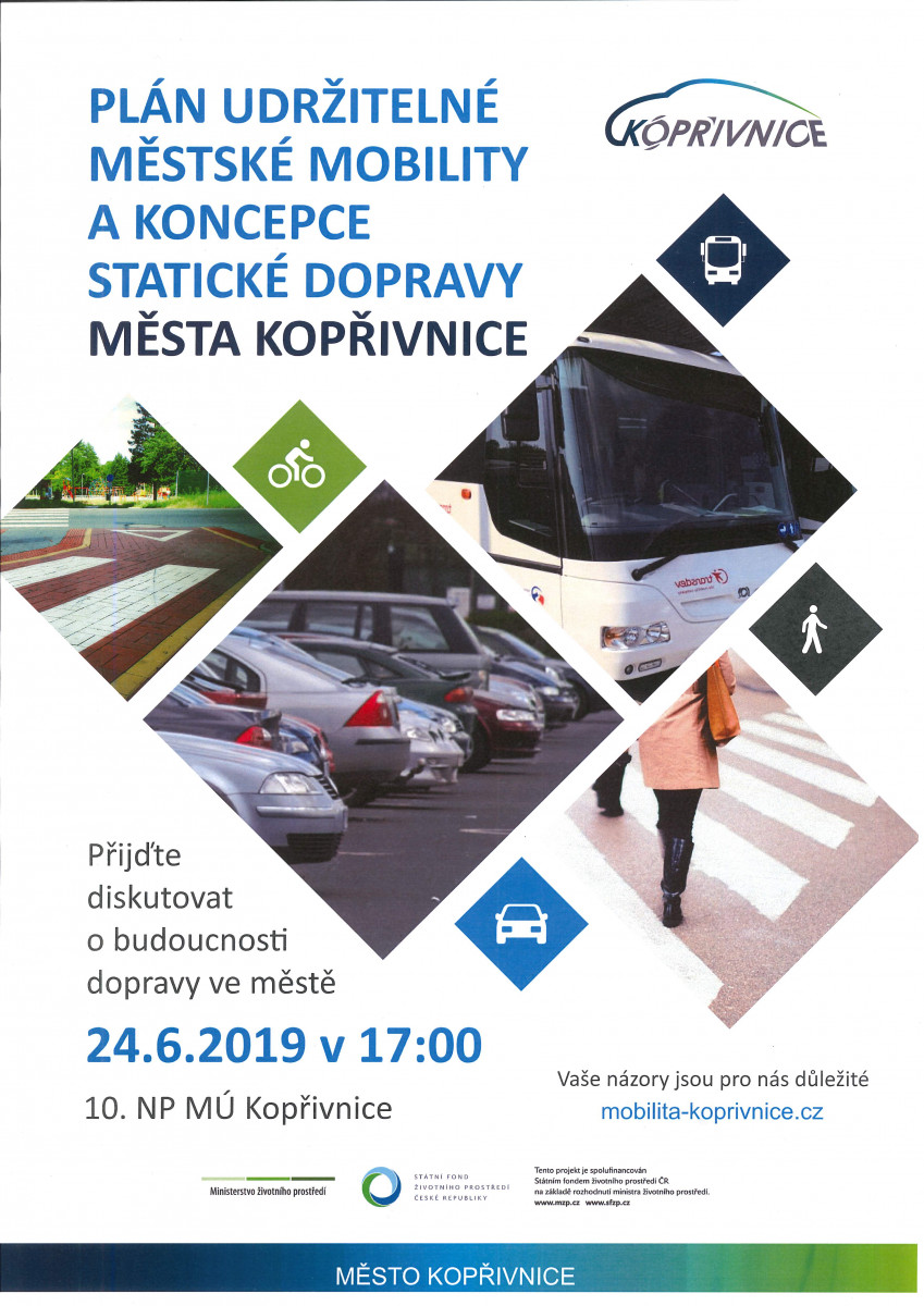 Plán udržitelné městské mobility a koncepce statické dopravy města Kopřivnice