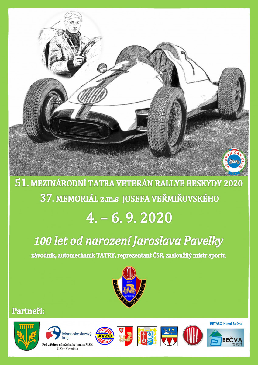 51. ročník Mezinárodní Tatra Veterán Rallye Beskydy 2019 a 37. ročnik ročník Memoriálu z. m. s. J. Veřmiřovského