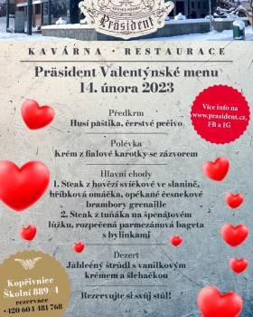 Valentýnské menu  Präsident