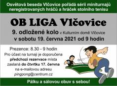 OB Liga Vlčovice - 9. odložené kolo v Kulturním domě Vlčovice. 