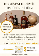Degustace rumů s Ondřejem Topičem 